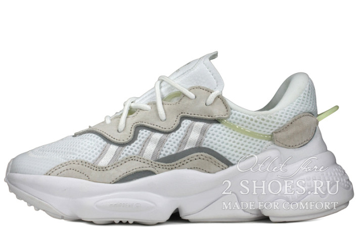Кроссовки Adidas Ozweego White Grey EE7012 белые