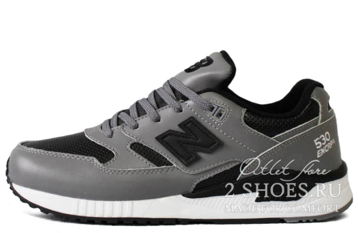 Кроссовки New Balance 530 Gray Black Leather M530VTA серые, кожаные