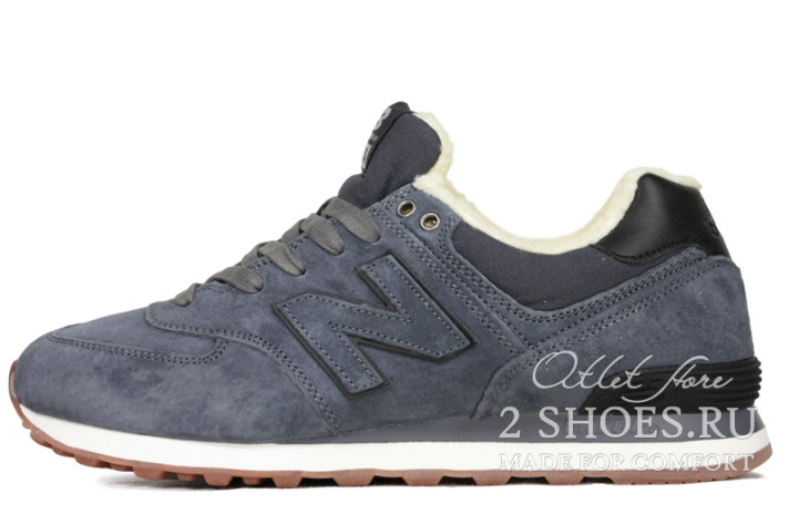Кроссовки New Balance 574 Winter Steel Grey  серые