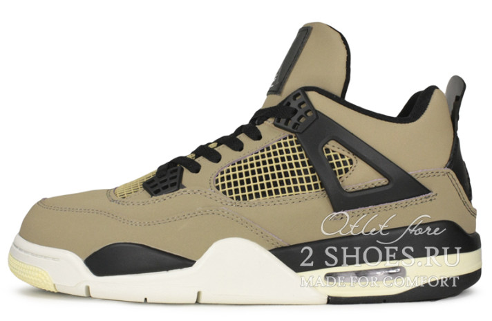 Кроссовки Nike Air Jordan 4 (IV) Mushroom Fossil AQ9129-200 зеленые