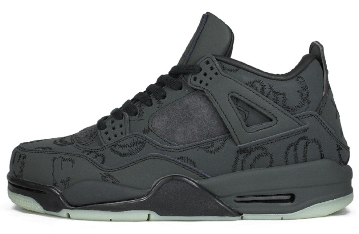 Кроссовки Nike Air Jordan 4 (IV) Retro Kaws Black 930155-001 черные