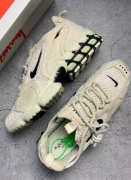 Кроссовки Nike Air Zoom Spiridon Cage 2 Stussy Fossil живое фото 2