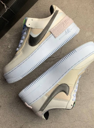 Кроссовки Nike Air Force 1 Shadow Platinum Blue Smoke Grey живое фото 1