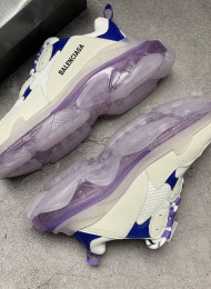 Кроссовки Balenciaga Triple S Clear Sole Grey Blue живое фото 1