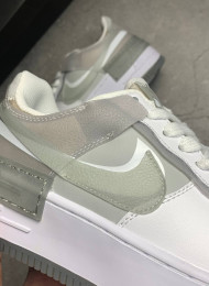 Кроссовки Nike Air Force 1 Shadow White Grey живое фото 4
